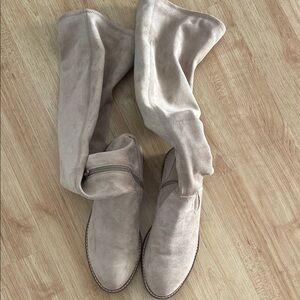 Steve Madden Cream Over the Knee Boots